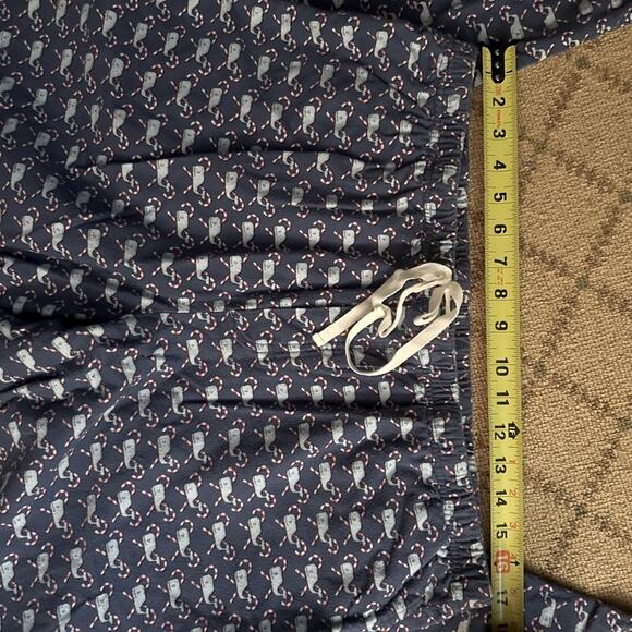 Vineyard Vines Men's blue Christmas Pajama pants with whale and candy canes L - Picture 5 of 9